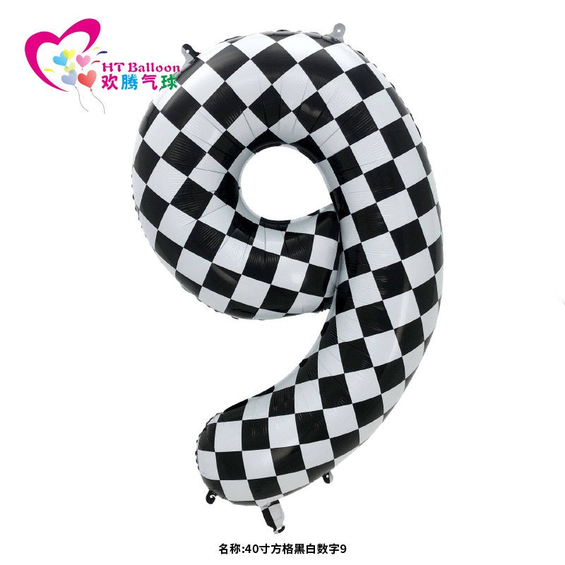【40 INCH】Race Number Balloons