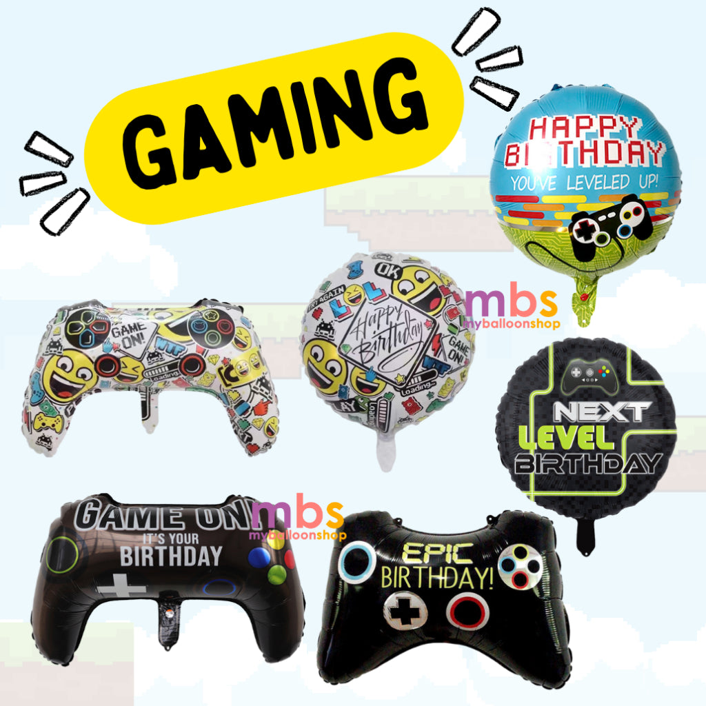 Video Game Controller Kids Gaming Theme Foil Balloons