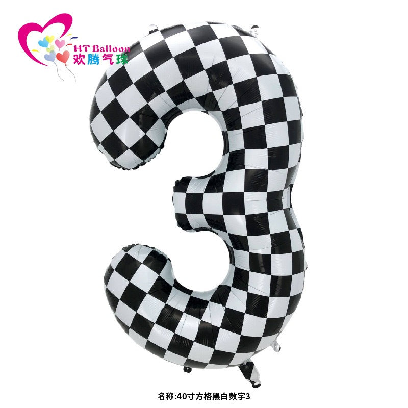 【40 INCH】Race Number Balloons