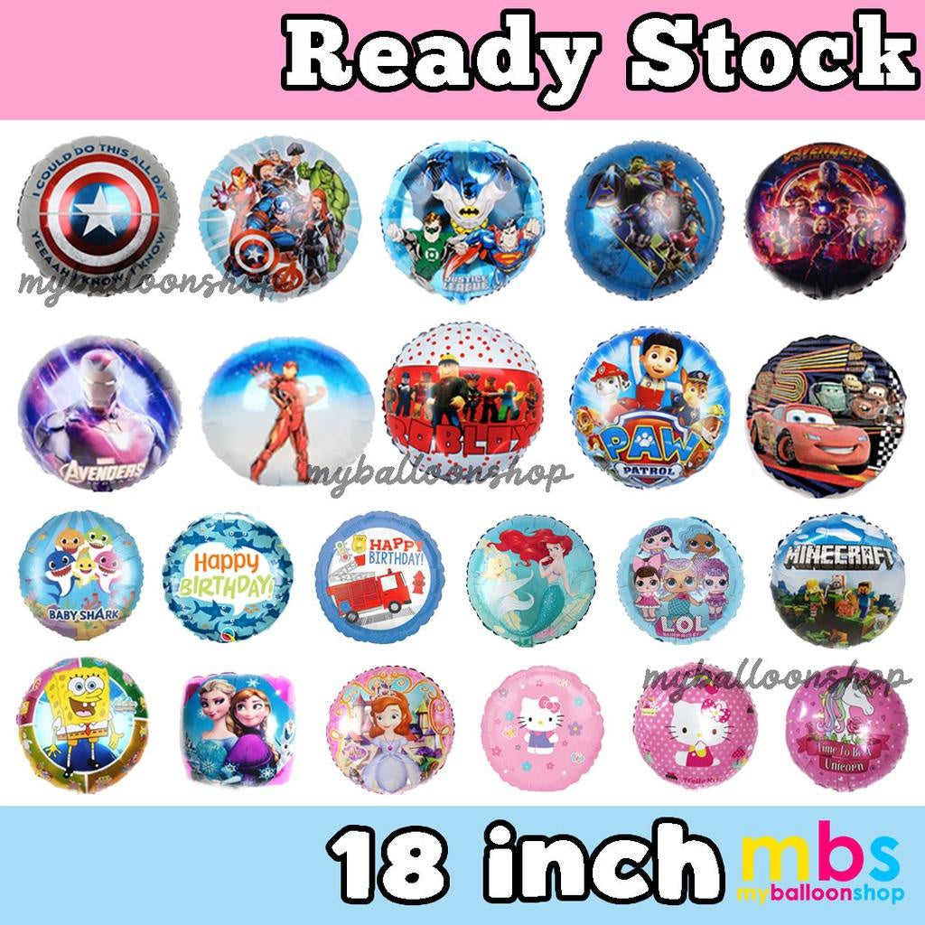 18 inch Cartoon Foil Balloon