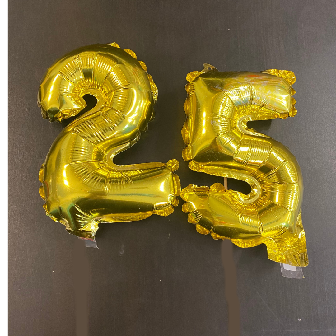 ABC - 7 inch Gold Balloons Letters