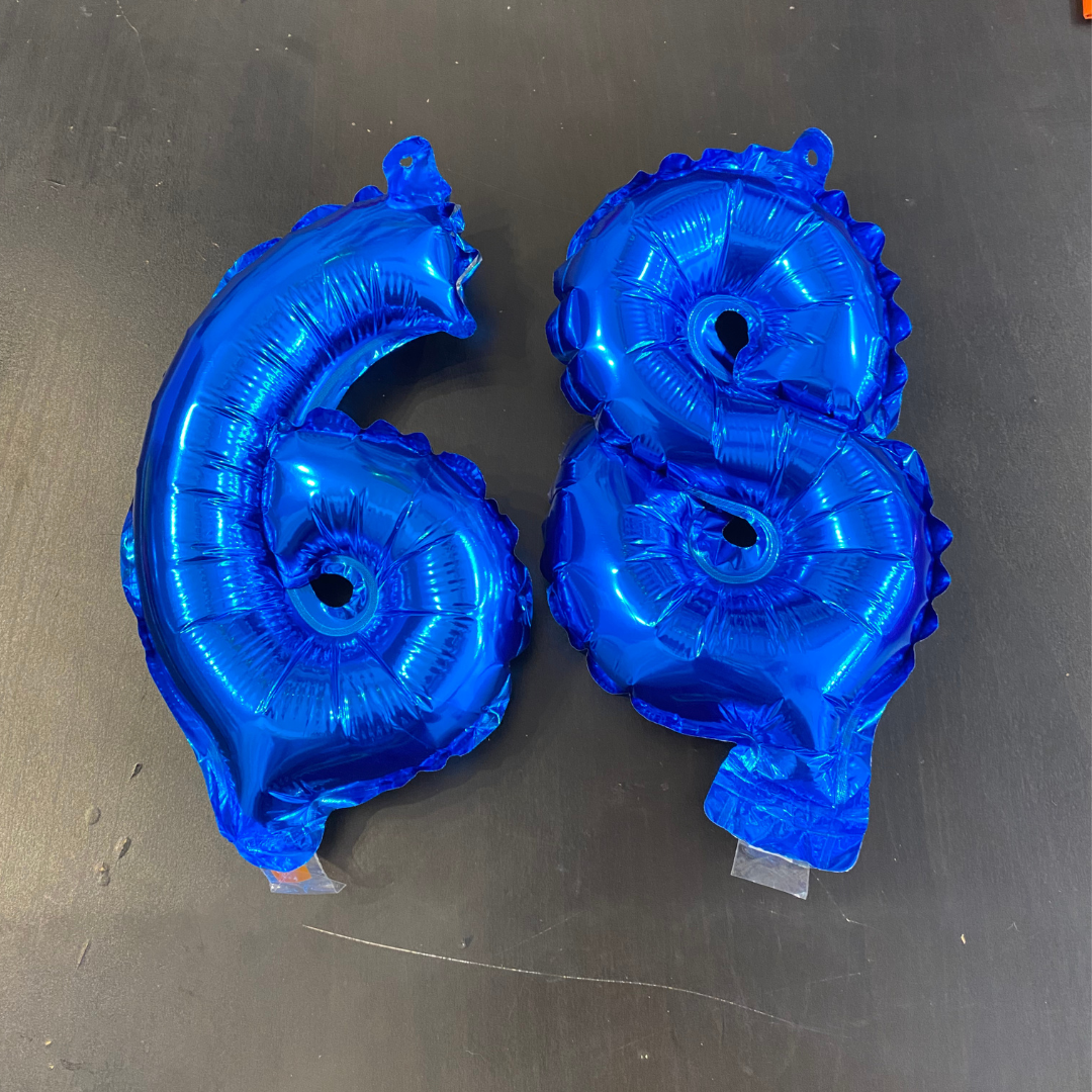 ABC - 7 inch Blue Balloons Letters