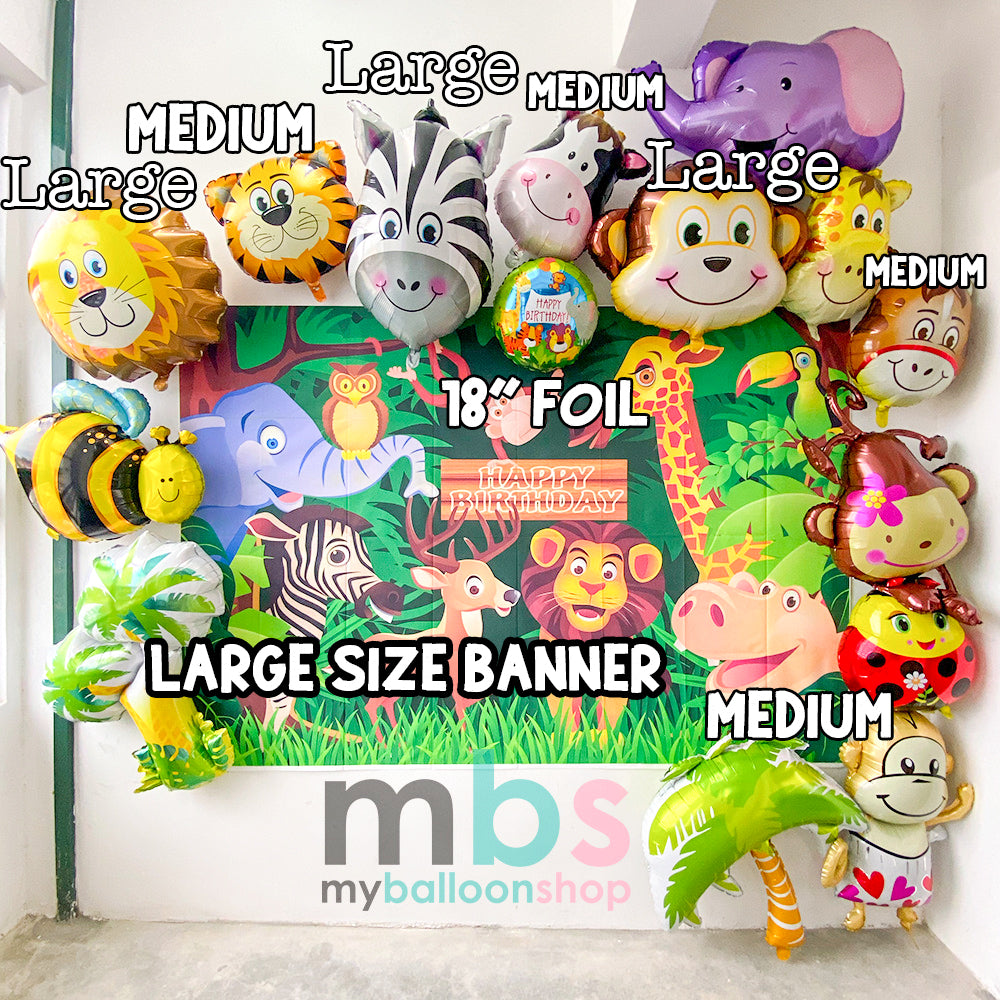 Animals Safari Foil Balloons