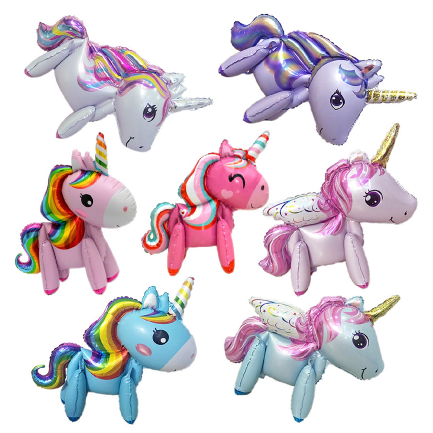 3D Stand Unicorn Foil Balloon