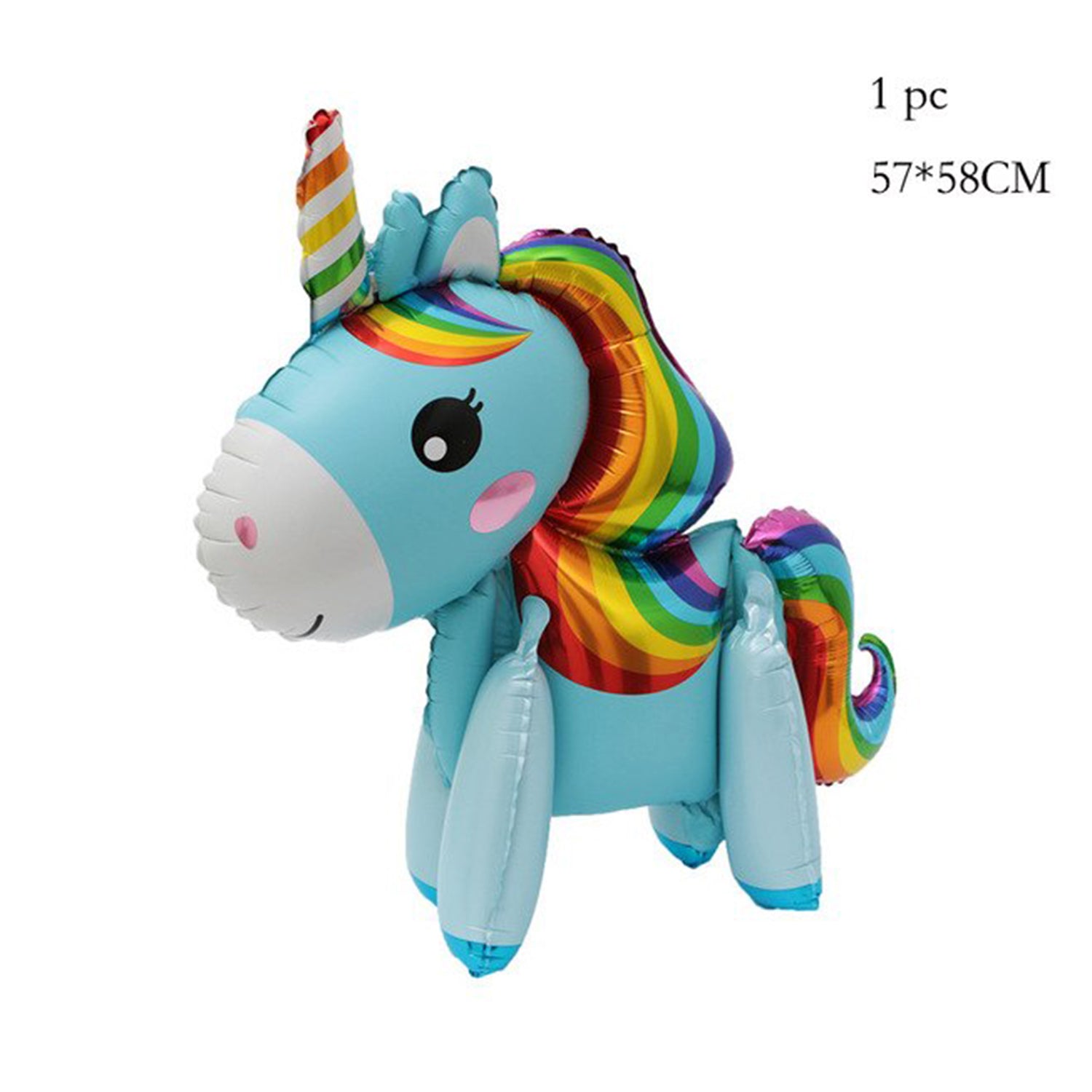 3D Stand Unicorn Foil Balloon