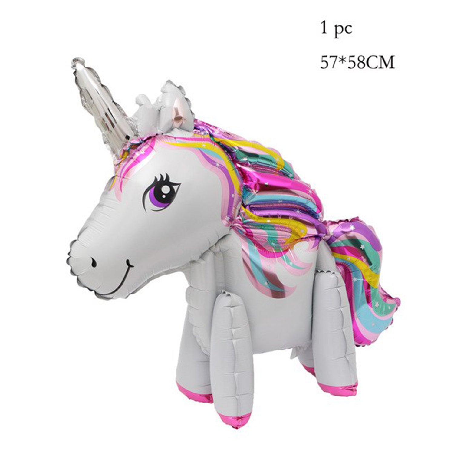 3D Stand Unicorn Foil Balloon