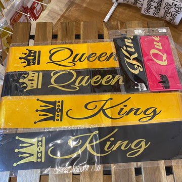 King and Queen Sash