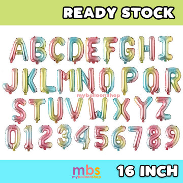 【16 INCH】Rainbow ABC Balloons