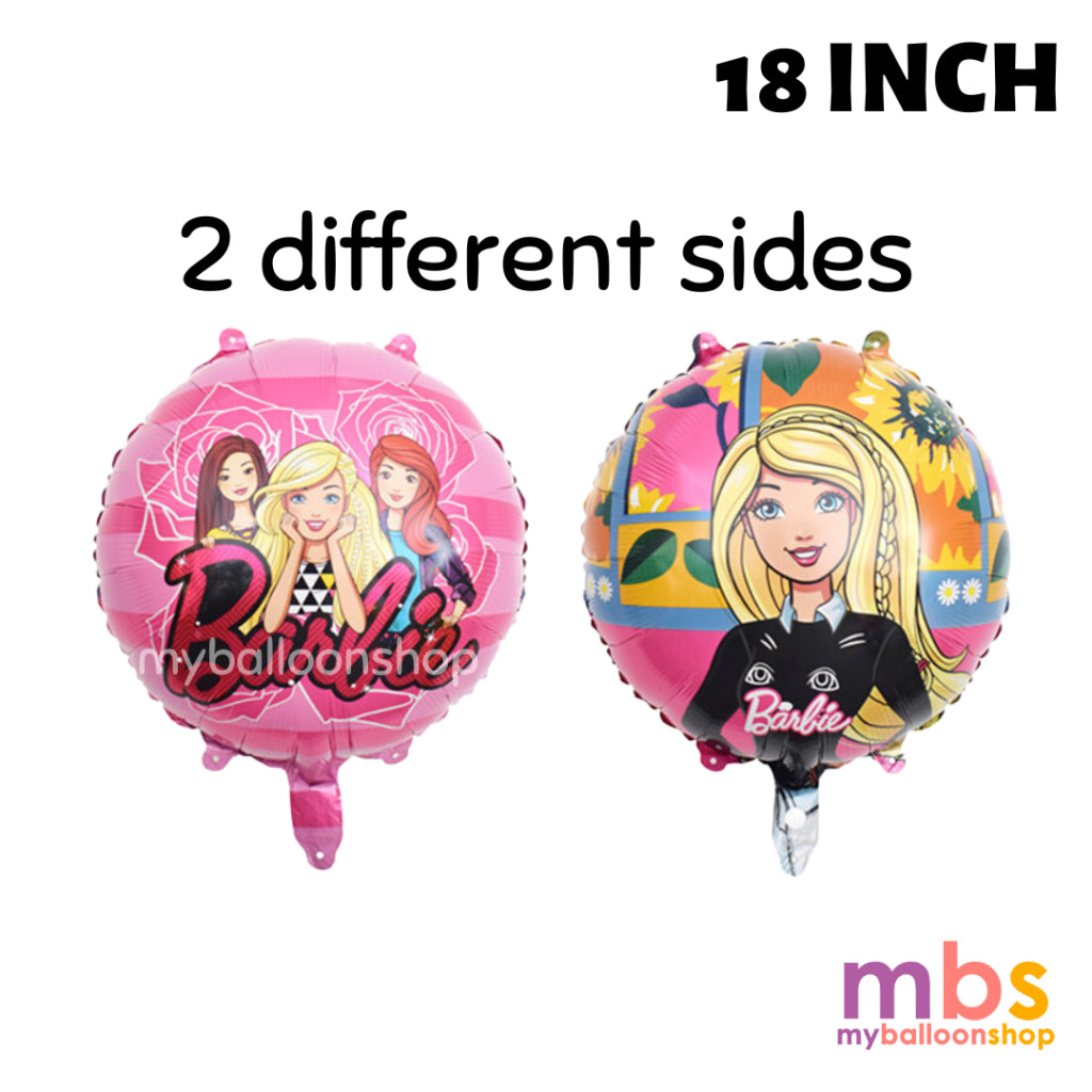 Barbie Balloons Theme Foiled Balloons