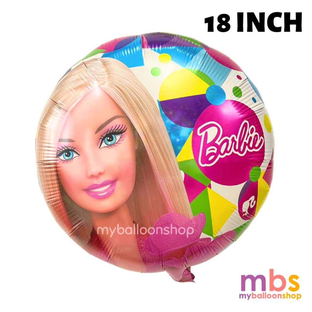 Barbie Balloons Theme Foiled Balloons