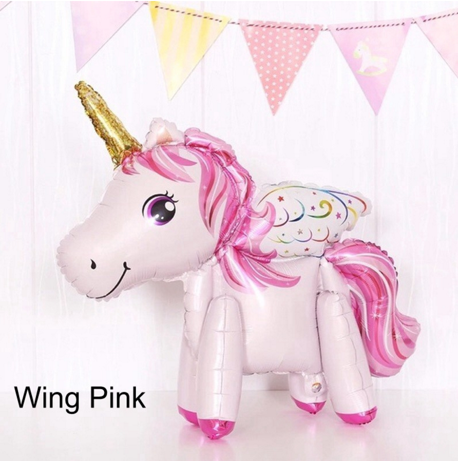 3D Stand Unicorn Foil Balloon