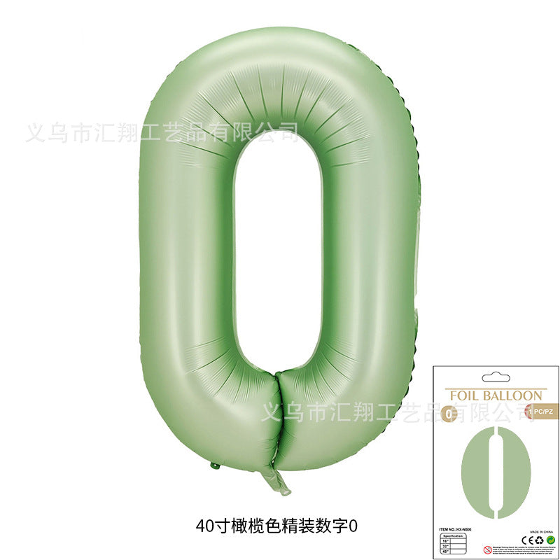 32 inch - Pastel Green- Number 0-9 Balloon Foil Balloon Party Decoration 32NO