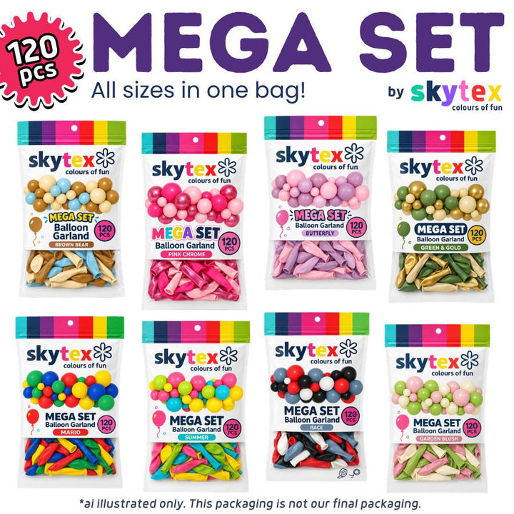 Mega Set by Skytex - 120 pieces Balloon Garland