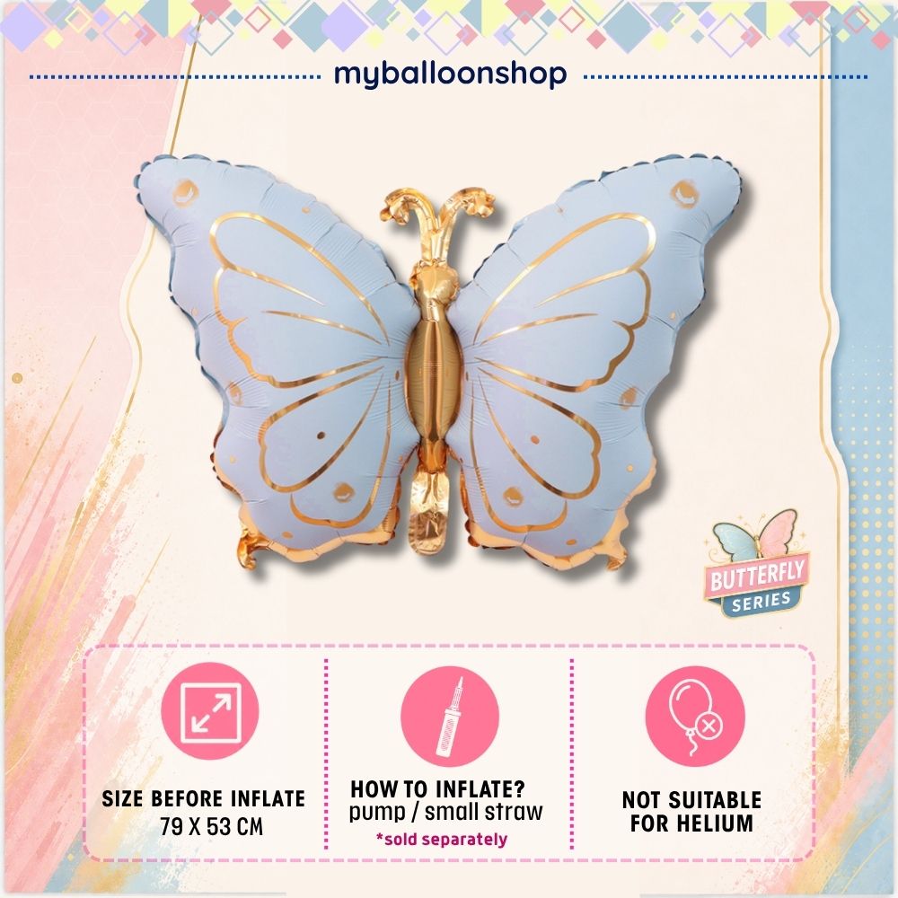 Butterfly Foil Balloons Fairy Tale Princess Theme