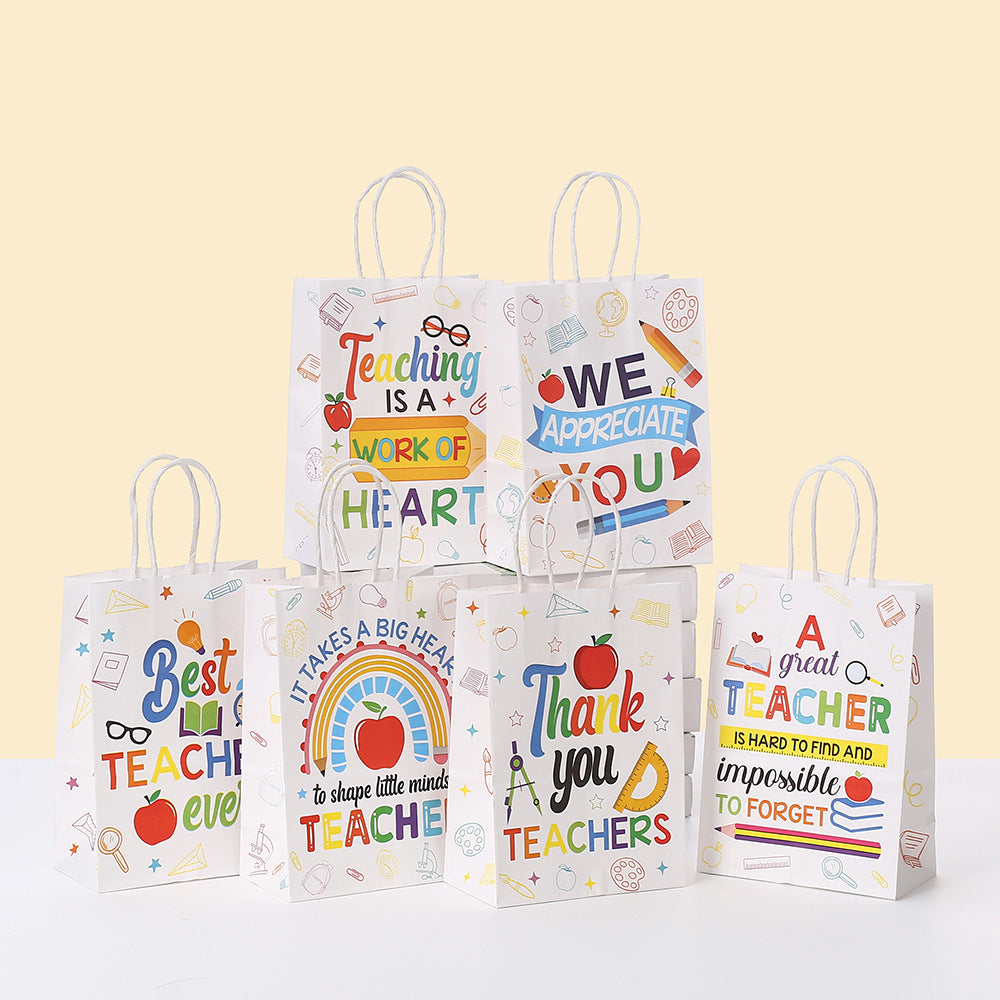 Paper Bag White Teacher Day Hari Guru