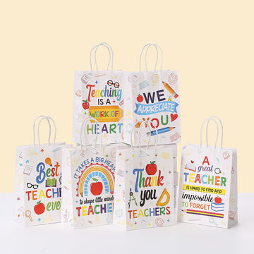 Paper Bag White Teacher Day Hari Guru