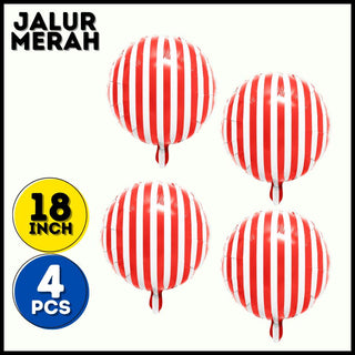 Red Stripes 4 pcs