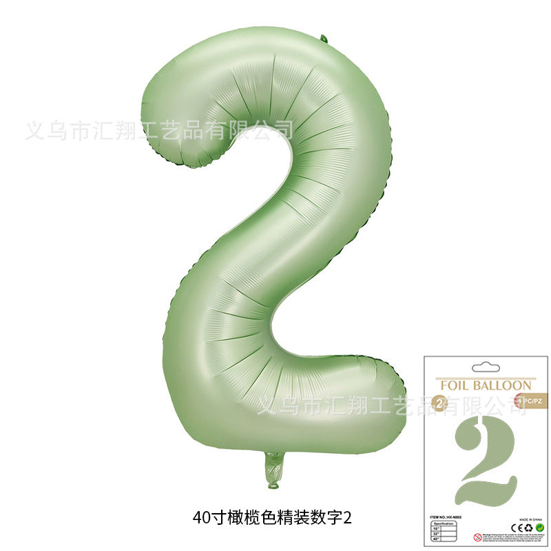 32 inch - Pastel Green- Number 0-9 Balloon Foil Balloon Party Decoration 32NO