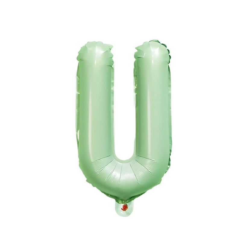 【16 INCH】Pastel Green ABC Balloons