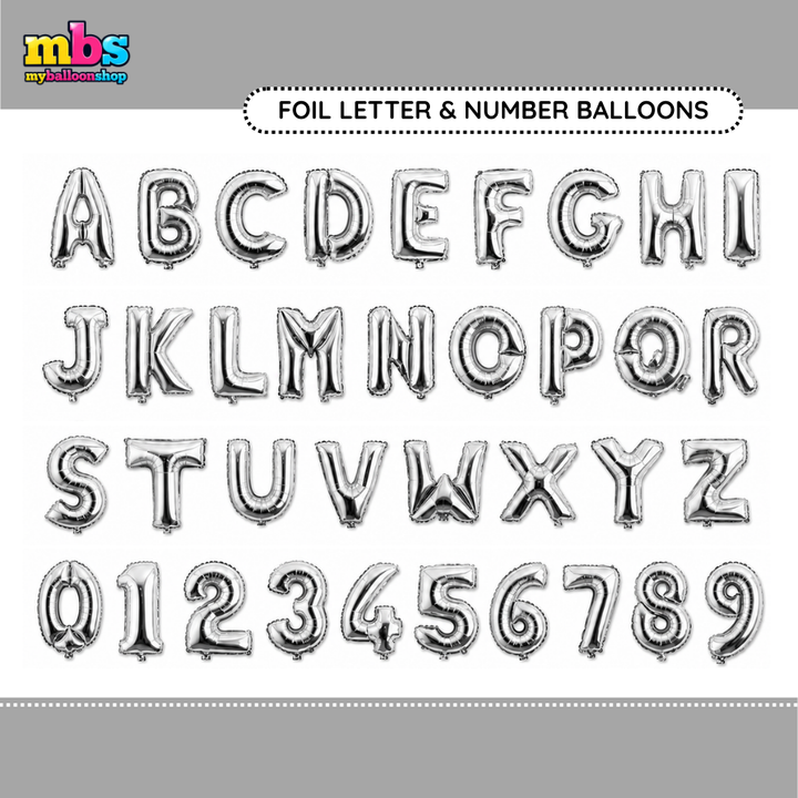 【16 INCH】Silver ABC