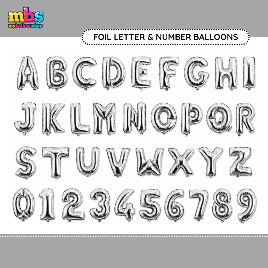【16 INCH】Silver ABC