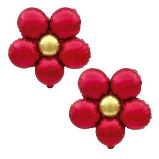 2pcs Petal Rose Red