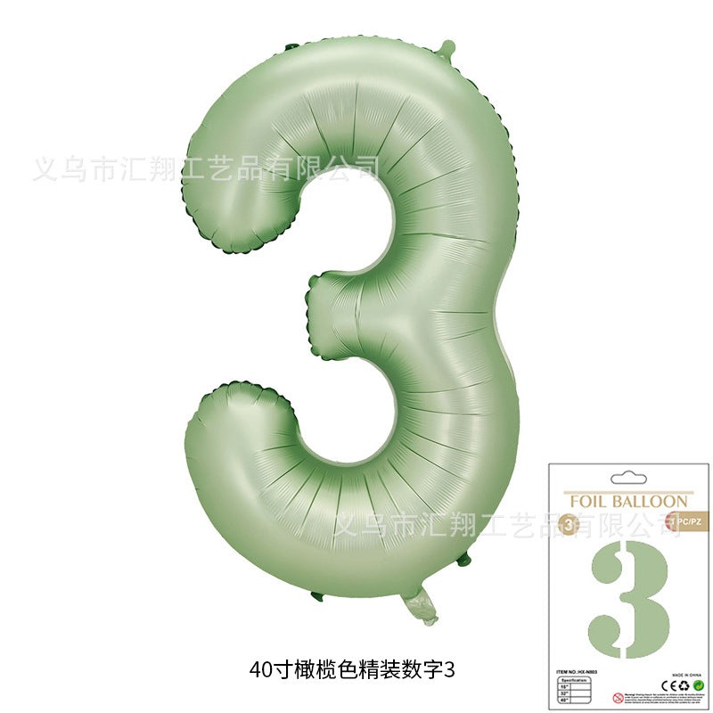 32 inch - Pastel Green- Number 0-9 Balloon Foil Balloon Party Decoration 32NO