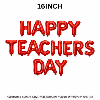 "HAPPY TEACHERS DAY" Red