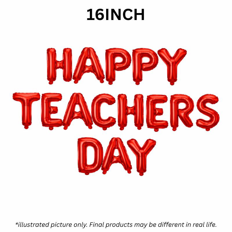 16 inch Happy Teachers Day Selamat Hari Guru Foil Letter Balloon Set