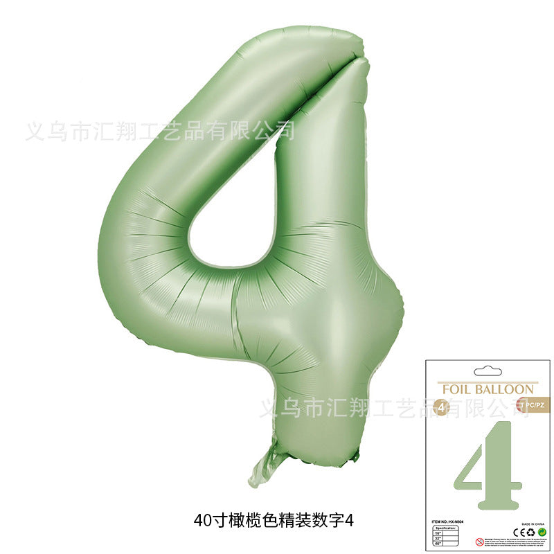 32 inch - Pastel Green- Number 0-9 Balloon Foil Balloon Party Decoration 32NO