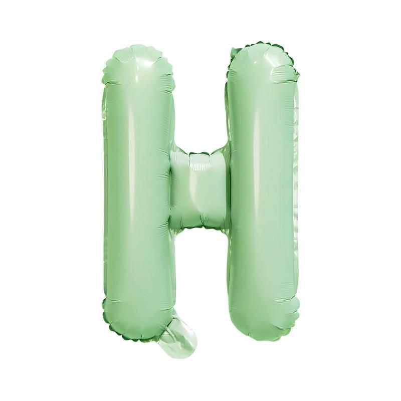 【16 INCH】Pastel Green ABC Balloons