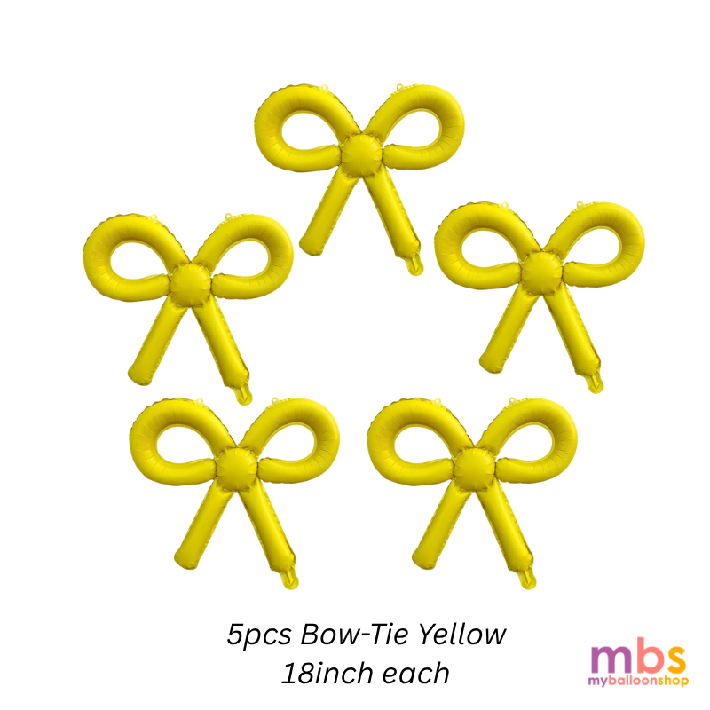 Bow Tie Colorful Ribbon Foil Balloons