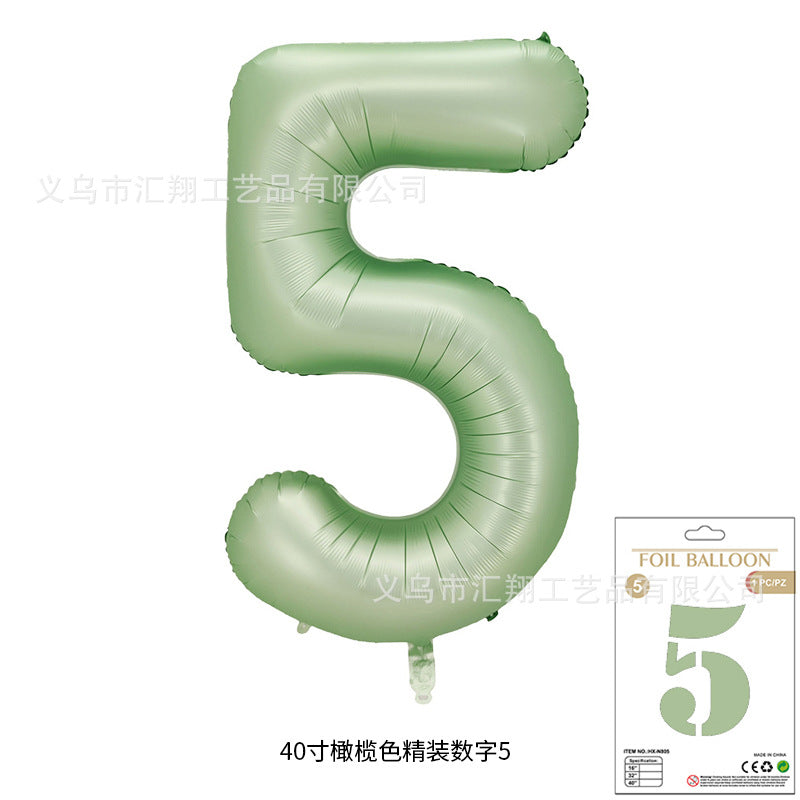 32 inch - Pastel Green- Number 0-9 Balloon Foil Balloon Party Decoration 32NO