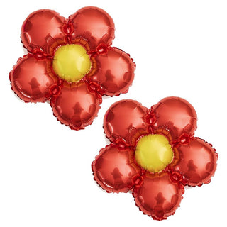 2pcs Flower Red