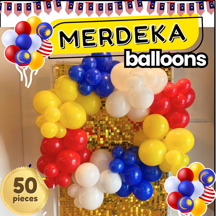 Merdeka Foil Balloons Belon Tema Kebangsaan Theme