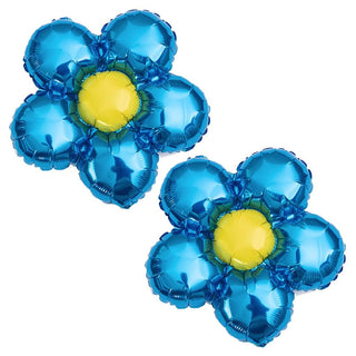 2pcs Flower Blue