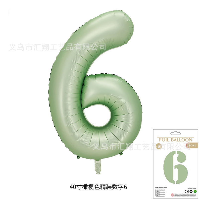 32 inch - Pastel Green- Number 0-9 Balloon Foil Balloon Party Decoration 32NO