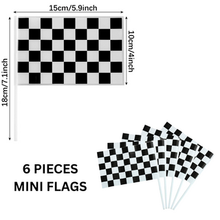 6pcs Mini Race Flag