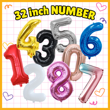 【32 INCH】Number Balloons