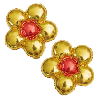 2pcs Flower Gold