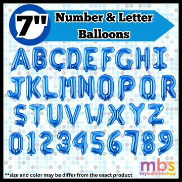 ABC - 7 inch Blue Balloons Letters