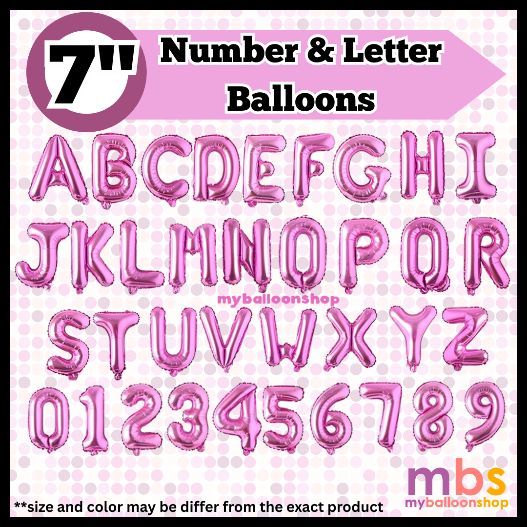 ABC - 7 inch Pink Balloons Letters