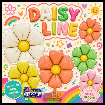 Line Daisy Flower Foil