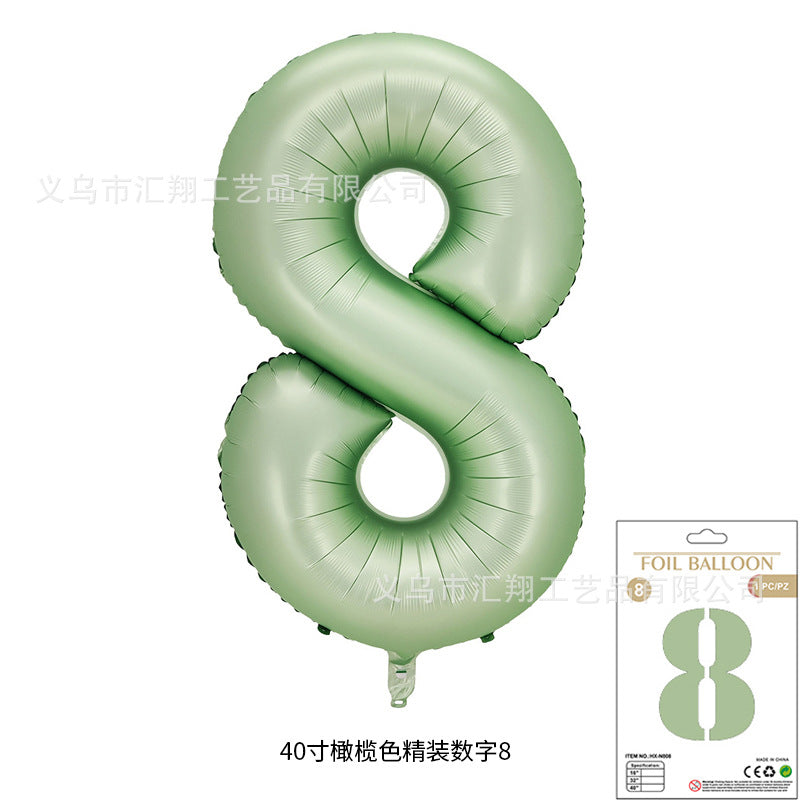 32 inch - Pastel Green- Number 0-9 Balloon Foil Balloon Party Decoration 32NO