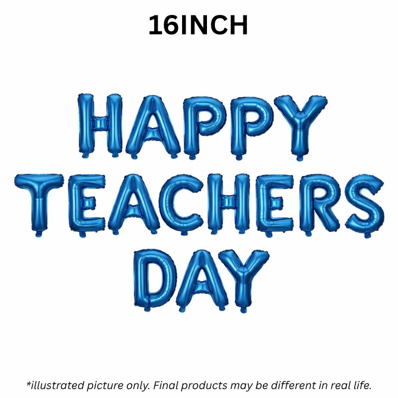 16 inch Happy Teachers Day Selamat Hari Guru Foil Letter Balloon Set