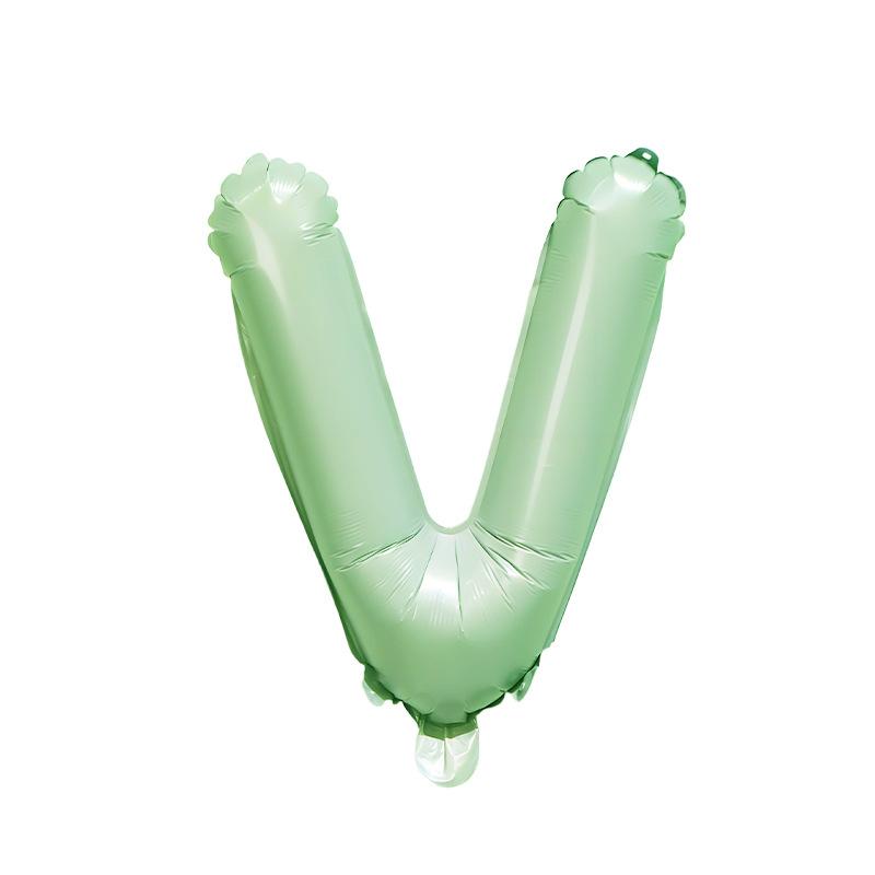 【16 INCH】Pastel Green ABC Balloons