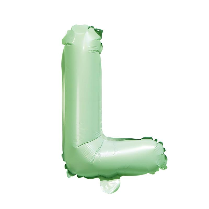 【16 INCH】Pastel Green ABC Balloons