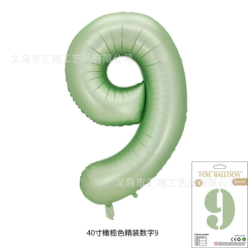 32 inch - Pastel Green- Number 0-9 Balloon Foil Balloon Party Decoration 32NO