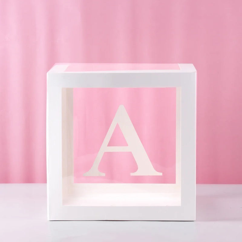 1 pc - Letter Boxes Transparent Birthday Party Decoration (LBOX)
