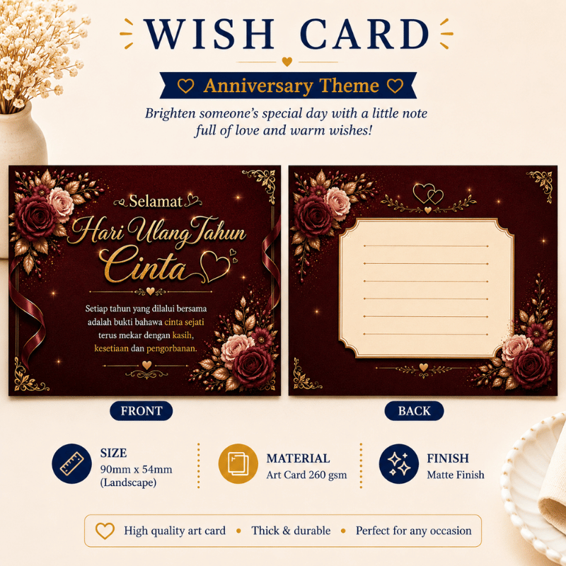 100 pcs/box Wish Card